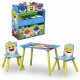 Baby Shark 4-Piece Playroom Set- Includes Table and 2 Chairs and 6-Bin Toy Organizer