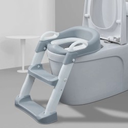BUBBAS Potty Training Toilet Seat with Step Ladder, Grey BUBBAS Potty Training Toilet Seat with Step Ladder, Grey