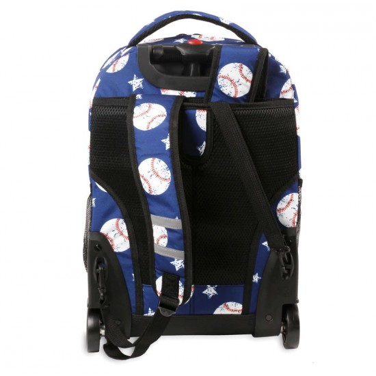 J World Sunny 17inches Rolling Backpack- Baseball J World Sunny 17inches Rolling Backpack- Baseball