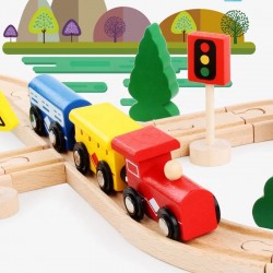 Montessori Educational Magnetic Rail Train Toy Set