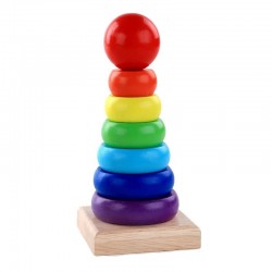 Mini Wooden Stacker, Montessori Toy Mini Wooden Stacker, Montessori Toy
