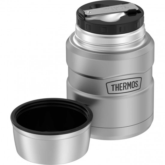 Thermos King Food Jar With Folding Spoon, 16 oz