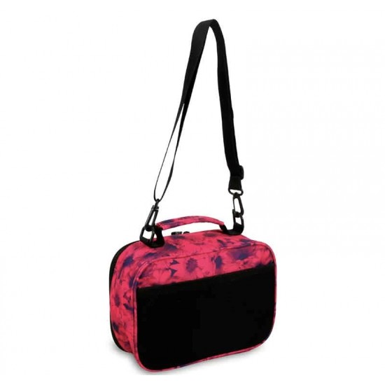 J World Cody Lunch Bag With Shoulder Strap- Block Pink J World Cody Lunch Bag With Shoulder Strap- Block Pink