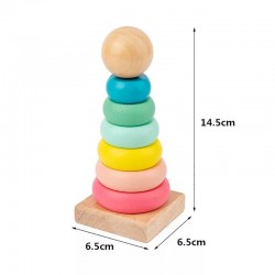 Mini Wooden Stacker, Montessori Toy Mini Wooden Stacker, Montessori Toy