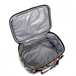 J World Cody Lunch Bag With Shoulder Strap- Block Pink J World Cody Lunch Bag With Shoulder Strap- Block Pink