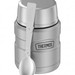 Thermos King Food Jar With Folding Spoon, 16 oz