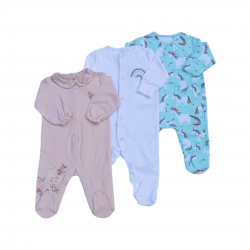 Next 3 Pack Sleepsuits , 0-3months Next 3 Pack Sleepsuits , 0-3months