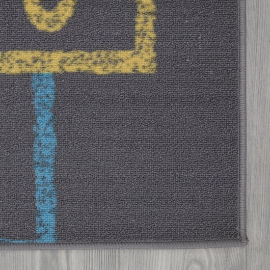 Ottomanson Children's Garden Collection Educational Hopscotch Design Children Nursery Kid's Play Runner Rug Ottomanson Children's Garden Collection Educational Hopscotch Design Children Nursery Kid's Play Runner Rug