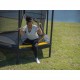 JumpKing 7.5' Trampoline, with Enclosure, Black/Yellow