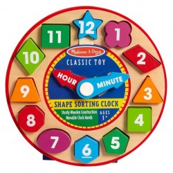Melissa And Doug Shape Sorting Wooden Clock Melissa And Doug Shape Sorting Wooden Clock