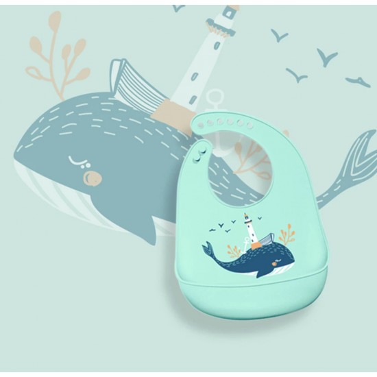 BUBBAS Waterproof Silicone Feeding Bib