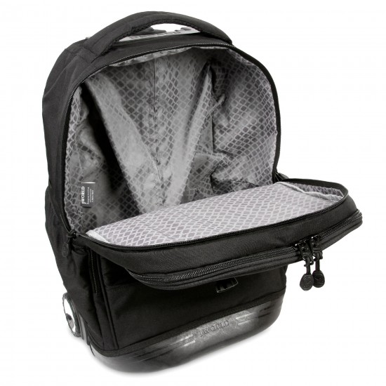 J World 18inch Duo Rolling Backpack And Lunch Kit, Black J World 18inch Duo Rolling Backpack And Lunch Kit, Black