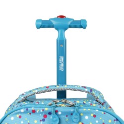 J World 18inch Duo Rolling Backpack And Lunch Bag, Color Dots
