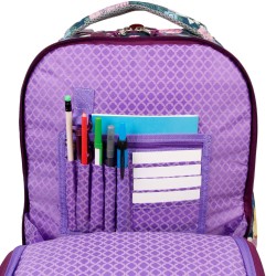 J World 18inch Duo Rolling Backpack And Lunch Kit, Secret Garden J World 18inch Duo Rolling Backpack And Lunch Kit, Secret Garden