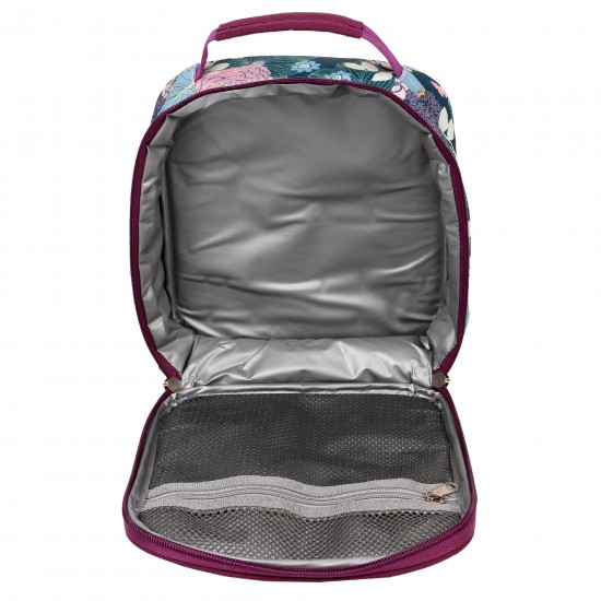 J World 18inch Duo Rolling Backpack And Lunch Kit, Secret Garden