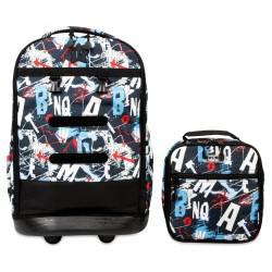 J World 18inch Duo Rolling Backpack And Lunch Kit, Graffiti J World 18inch Duo Rolling Backpack And Lunch Kit, Graffiti
