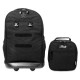 J World 18inch Duo Rolling Backpack And Lunch Kit, Black J World 18inch Duo Rolling Backpack And Lunch Kit, Black