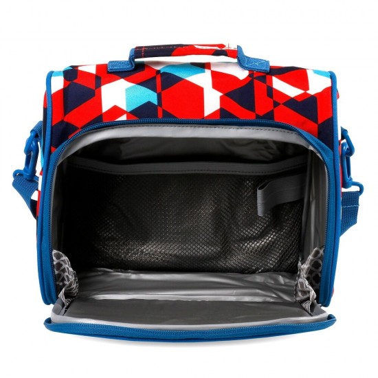 J World Casey Lunch Bag- Red Cubes