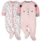 Gerber 2-Pack Bear Sleep N Plays in White/Pink
