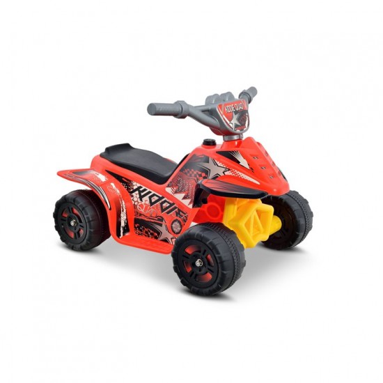 Kiddie Quad 6v Battery-Powered Ride-On, Red