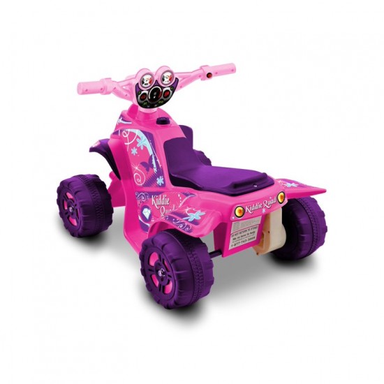 Kiddie Quad 6v Battery-Powered Ride-On, Red, Pink
