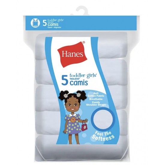 Hanes 5 Pack Toddler Girls Vest