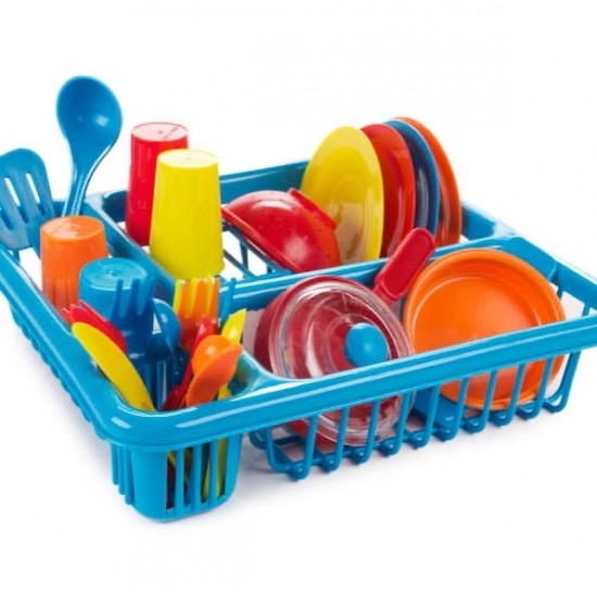 Play Zone Dish & Drying Rack 27-Piece Play Set