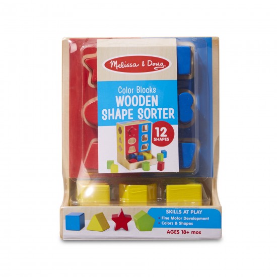 Melissa & Doug Color Blocks Wooden Shape Sorter