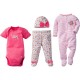 Gerber 4-Piece Girls Floral Take-Me-Home Set