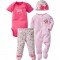 Gerber 4-Piece Girls Floral Take-Me-Home Set