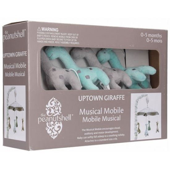 The Peanut Shell Uptown Giraffe Musical Mobile