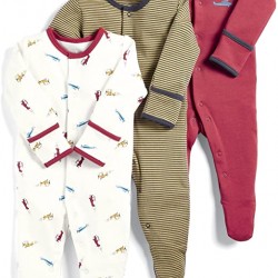 Mamas And Papas Impression Sleepsuit, 3 Pack Mamas And Papas Impression Sleepsuit, 3 Pack