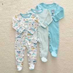 Mamas And Papas Impression Sleepsuit, 3 Pack Mamas And Papas Impression Sleepsuit, 3 Pack