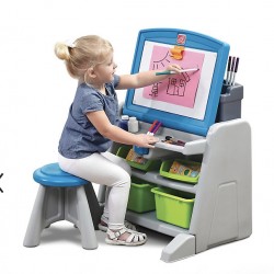 Step2 Flip And Doodle Art Easel Desk And Stool