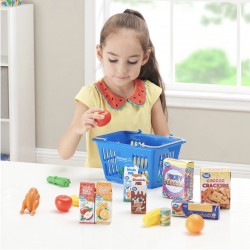 Play Zone Grocery Shop & Basket 21-Piece Food Play Set Play Zone Grocery Shop & Basket 21-Piece Food Play Set