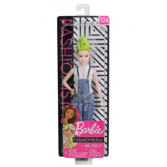 Barbie Fashionistas Doll, Petite Body Type with Denim Overalls