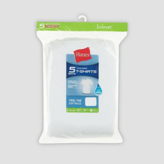 Hanes 5 Pack Boys Round Neck Vest
