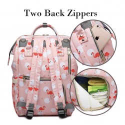 LeQueen Waterproof Impression Backpack Diaper Bag, Grey LeQueen Waterproof Impression Backpack Diaper Bag, Grey