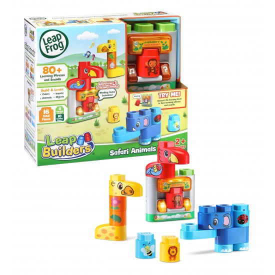 LeapFrog LeapBuilders Safari Animals Learning Blocks Toy