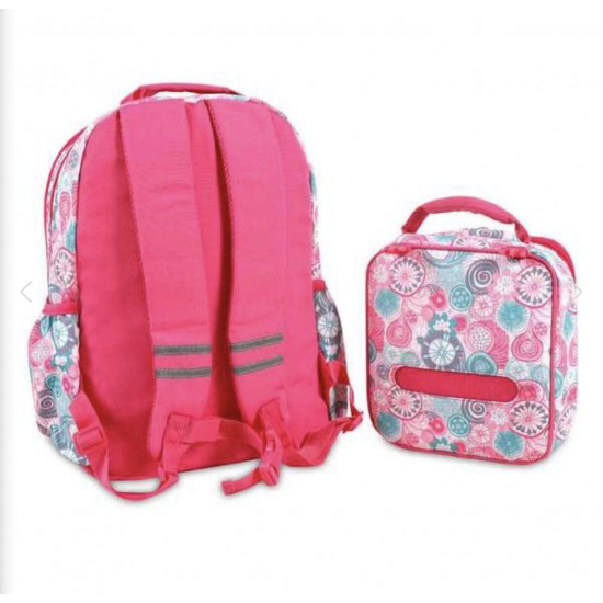 J World 16inch Duet Backpack & Lunch Bag- Blue Raspberry J World 16inch Duet Backpack & Lunch Bag- Blue Raspberry