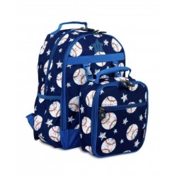 J World 16inch Duet Backpack & Lunch Bag- Baseball J World 16inch Duet Backpack & Lunch Bag- Baseball