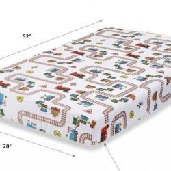Everyday Kids 2 Pack  Cotton Crib Sheets, Train Everyday Kids 2 Pack  Cotton Crib Sheets, Train