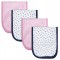 Gerber 4-Pack Girls Pink Triangle Flannel Burpcloths