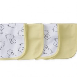 Gerber 4-Pack Neutral Lamb Terry Burp Cloths Gerber 4-Pack Neutral Lamb Terry Burp Cloths
