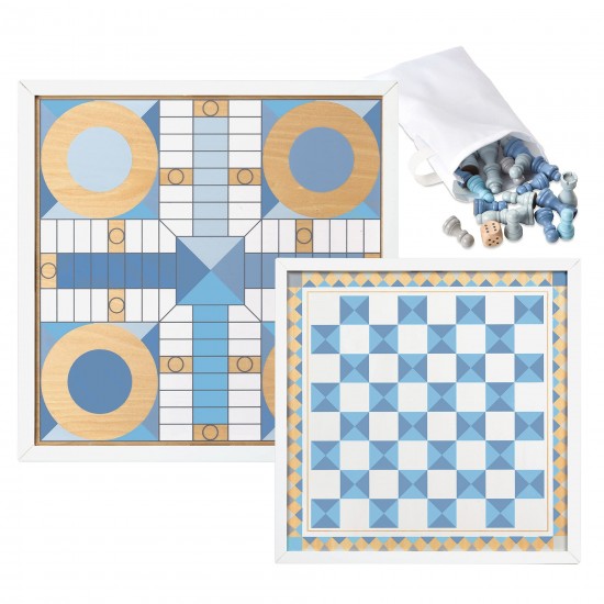Melissa and Doug Wooden Chess and Pachisi