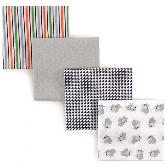 Luvable Friends 4 Pack Receiving Blanket, Dog Luvable Friends 4 Pack Receiving Blanket, Dog