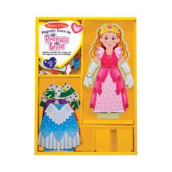 Melissa and Doug Princess Elise Magnetic Wooden Dress-Up Doll Play Set (24 pcs)
