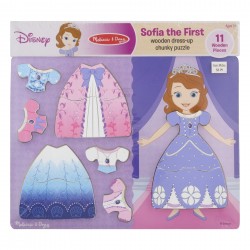 Melissa and Doug Sofia the First Wooden Dress-Up Chunky Puzzle, 11.0 CT Melissa and Doug Sofia the First Wooden Dress-Up Chunky Puzzle, 11.0 CT