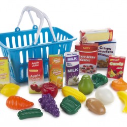 Play Zone Grocery Shop & Basket 21-Piece Food Play Set