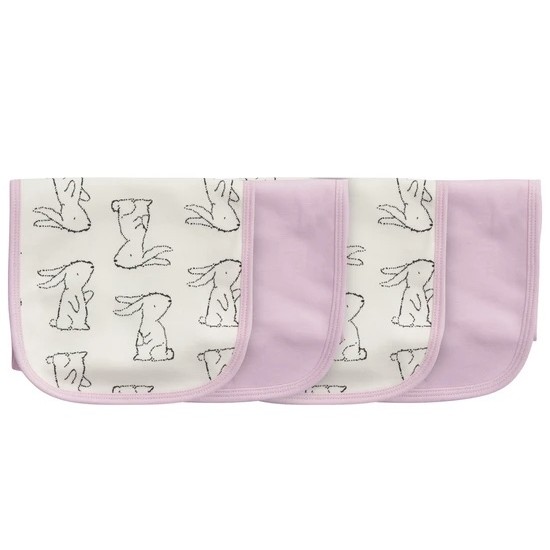 Gerber 4-Pack Girls Bunny Terry Burp Cloths